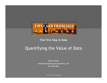 Quantifying The Value Of Data - DAMA NY