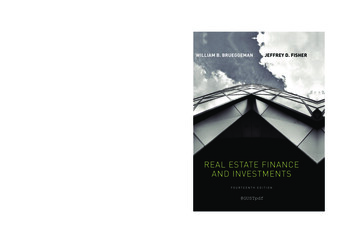 Real Estate Finance And Investments - CREentrepreneur