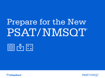 Prepare For The New PSAT/NMSQT - College Board