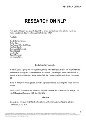RESEARCH ON NLP