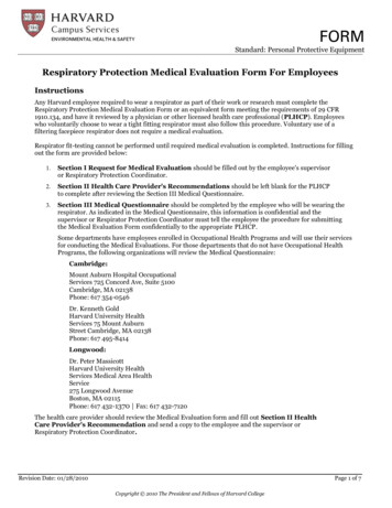Respiratory Protection Medical Evaluation Form For Employees