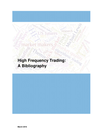 High Frequency Trading: A Bibliography