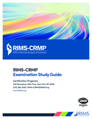RIMS-CRMP Examination Study Guide