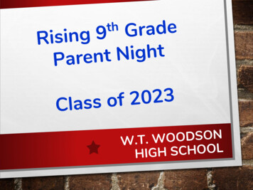 Rising 9th Grade Parent Night Class Of 2023
