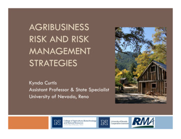 Agribusiness Risk And Risk Management Strategies