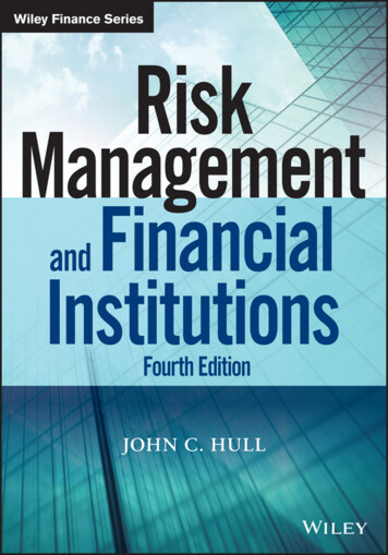 Risk Management And Financial Institutions - Simon Foucher