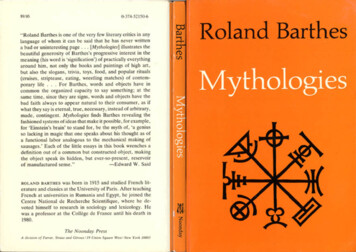 Roland Barthes Mythologies - Soundenvironments