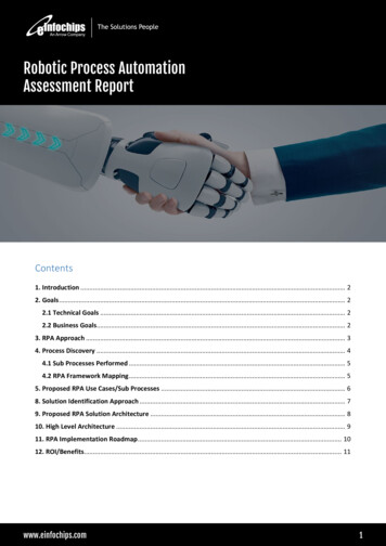 Robotic Process Automation Assessment Report