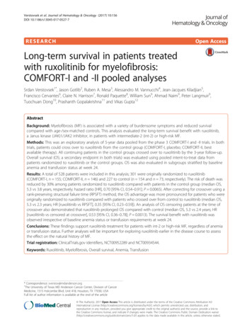 Long-term Survival In Patients Treated With Ruxolitinib .