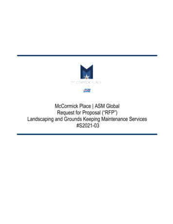 McCormick Place ASM Global Request For Proposal (