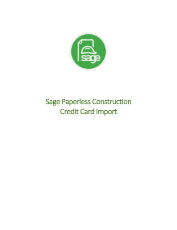 Sage Paperless Construction Credit Card Import
