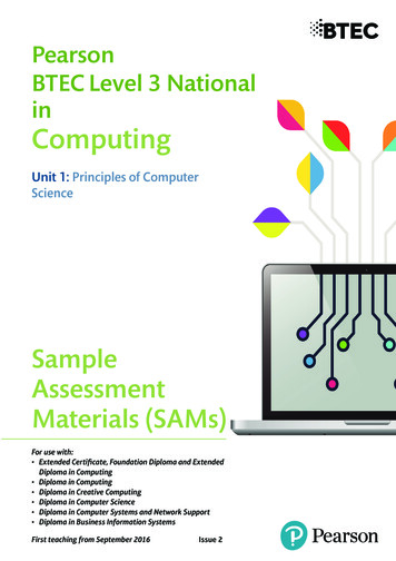 Pearson BTEC Level 3 National In Computing