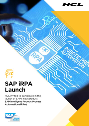 SAP IRPA Launch