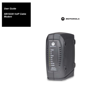 User Guide SBV5220 VoIP Cable Modem - Astound