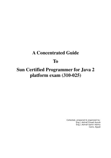 A Concentrated Guide To Sun Certified Programmer 