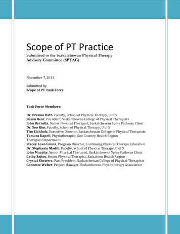 Scope Of PT Practice - SCPT