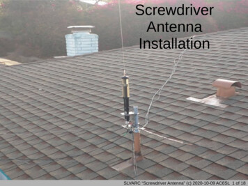 Screwdriver Antenna Installation