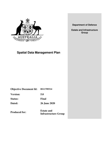 Spatial Data Management Plan - Department Of Defence