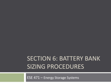 SECTION 6: BATTERY BANK SIZING PROCEDURES