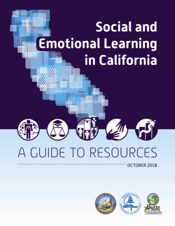 Social And Emotional Learning In California