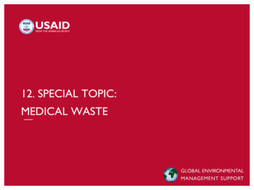 12. Special Topic: Medical Waste