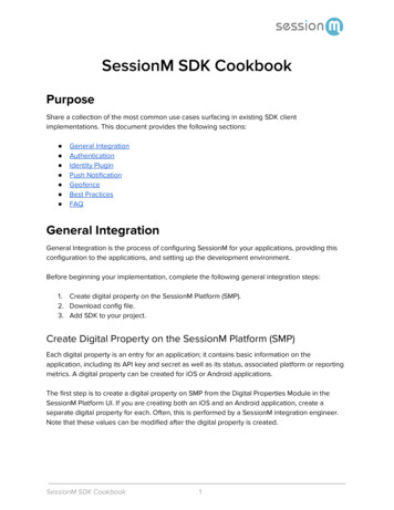 SessionM SDK Cookbook