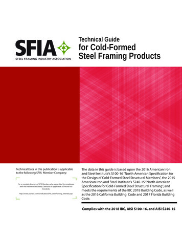 Technical Guide For Cold-Formed Steel Framing Products