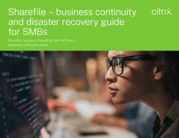 Business Continuity And Disaster Recovery Guide For SMBs - Citrix
