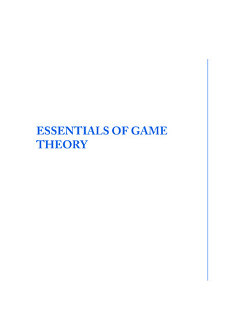 ESSENTIALS OF GAME THEORY - UJEP
