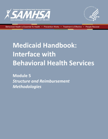 Medicaid Handbook: Interface With Behavioral Health Services