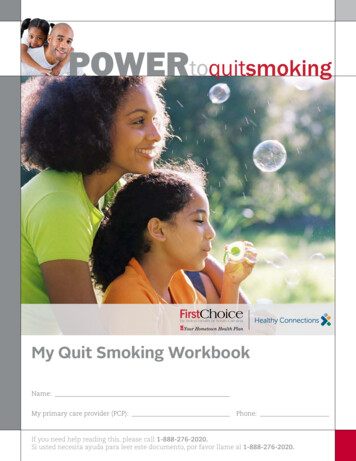 My Quit Smoking Workbook