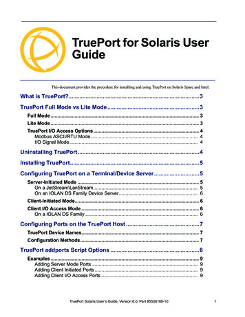 TruePort For Solaris User Guide - Perle Systems