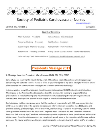 Society Of Pediatric Cardiovascular Nurses