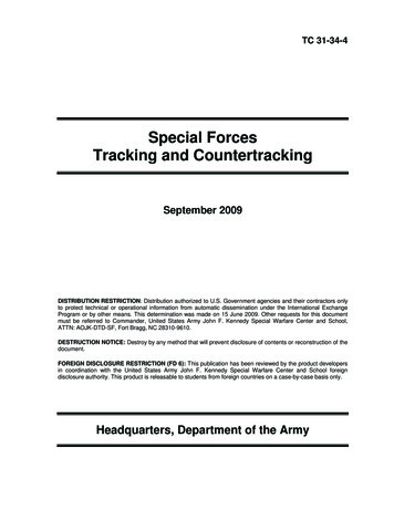Special Forces Tracking And Countertracking