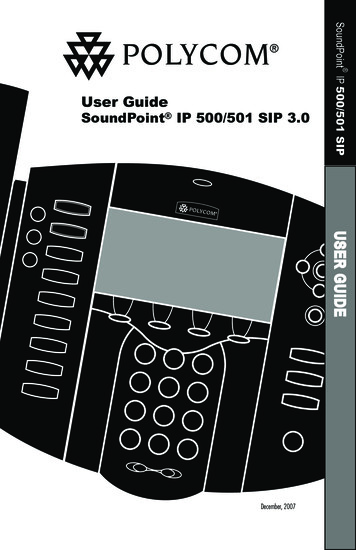 SoundPoint IP 501 User Guide SIP 3 - SimpleSignal