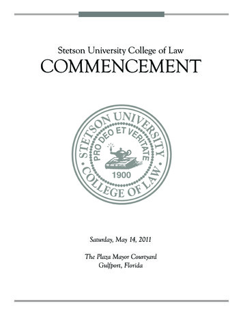 Stetson University College Of Law COMMENCEMENT