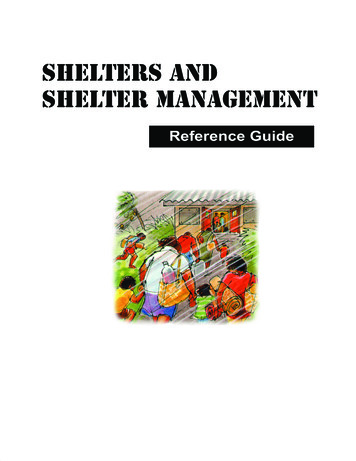 Shelters And Shelter Management Reference Guide