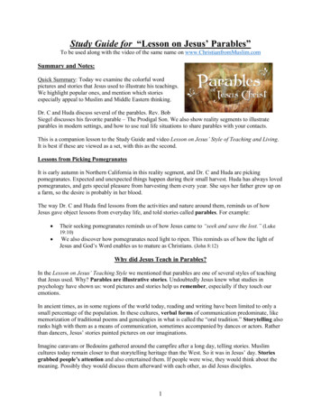 Study Guide For “Lesson On Jesus’ Parables”