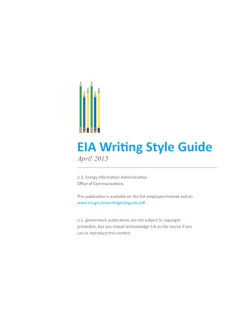 EIA Writing Style Guide