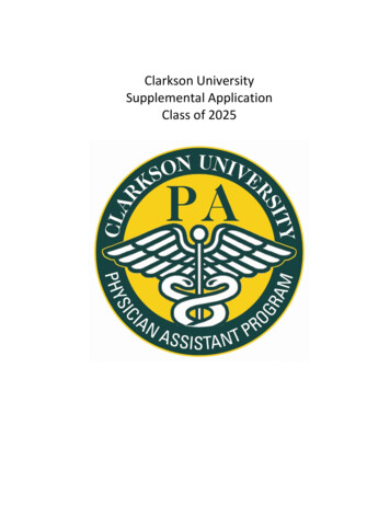 Clarkson University Supplemental Application Class Of 2025