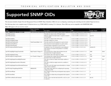 Supported SNMP OIDs - Tripp Lite Website