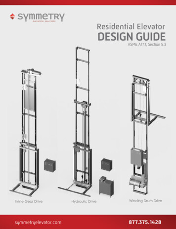 Residential Elevator DESIGN GUIDE - Symmetry Elevators