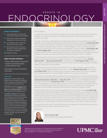 UPDATE IN ENDOCRINOLOGY - University Of Pittsburgh
