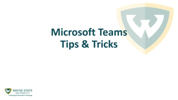 Microsoft Teams Tips & Tricks - Wayne State University