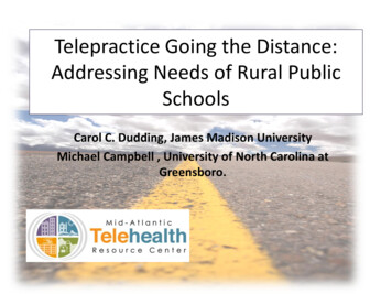 Telepractice Going The Distance: Addressing Needs Of Rural . - Telehealth