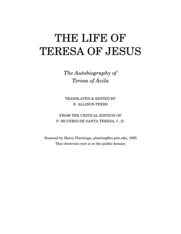 Life Of St Teresa Of Avila - Carmelite Monks