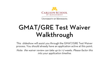 GMAT/GRE Test Waiver Walkthrough