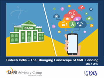 Fintech India - The Changing Landscape Of SME Lending - MXV