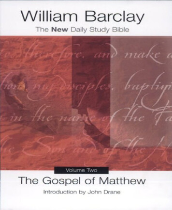 The Gospel Of Matthew, Volume Two