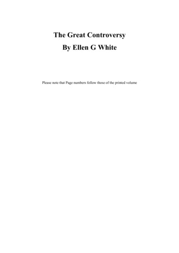 The Great Controversy By Ellen G White